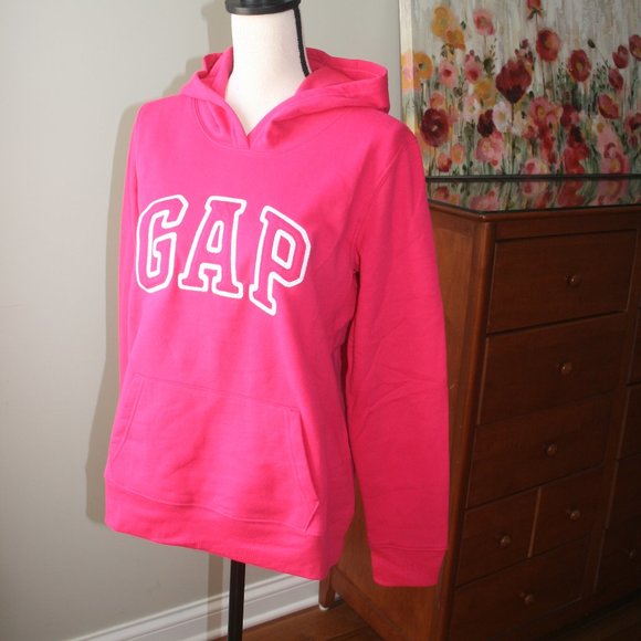 NWT BRIGHT PINK GAP HOOD HOODIE SWEATSHIRT SZ M - Picture 5 of 7